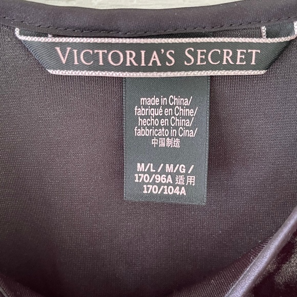 Victoria's Secret Black Thin Strap Crushed Velvet Slip Dress Size M/L - Picture 6 of 7